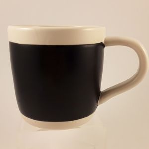 Starbucks mug ivory and black matte 2009 16 oz